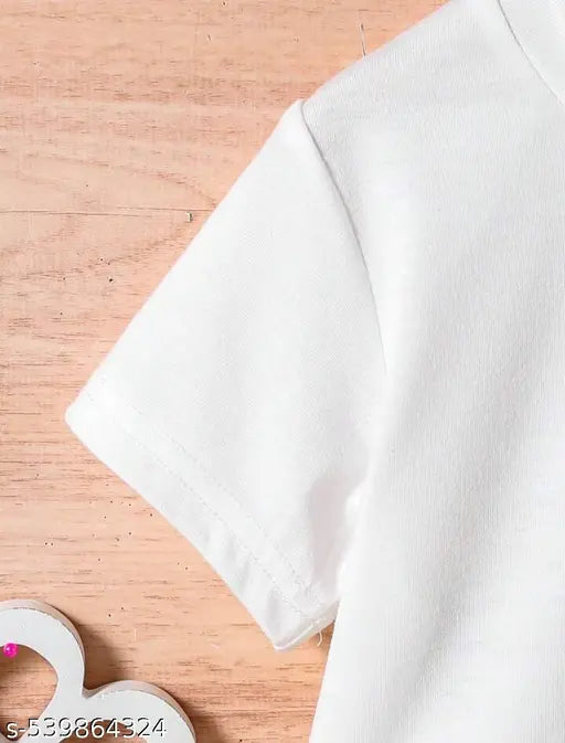 Trendy Kids White T-Shirt & Shorts Co-ord Set | Summer Casual Outfit | Boys & Girls Fashion Wear