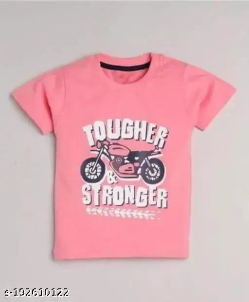 New Trendy Stylish Peach & Black Hosiery Cotton Set – Printed T-Shirt & Shorts for Effortless Comfort for Kids