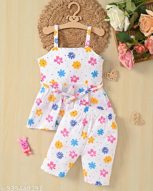 kids girls printed dress for summer