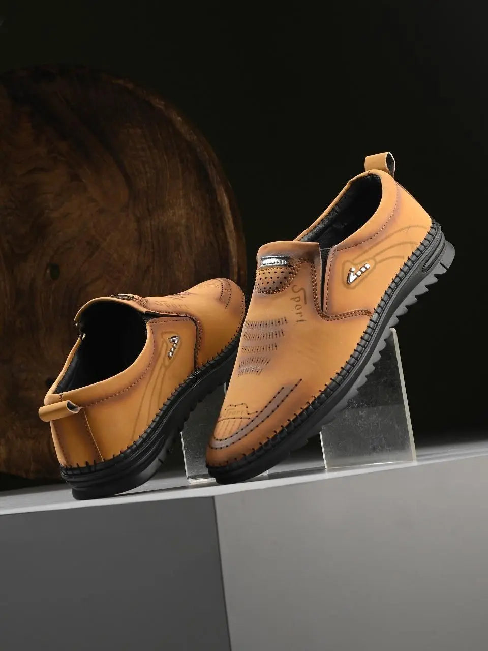 Mens Leather Base Shoes