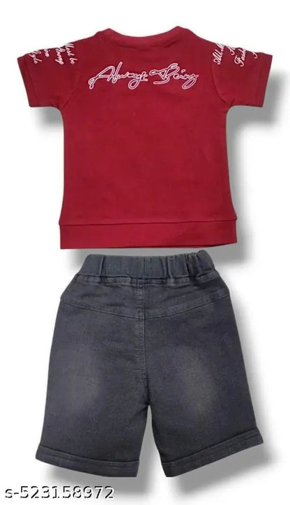 STYLISH BOYS TOP BOTTOM JEANS SET