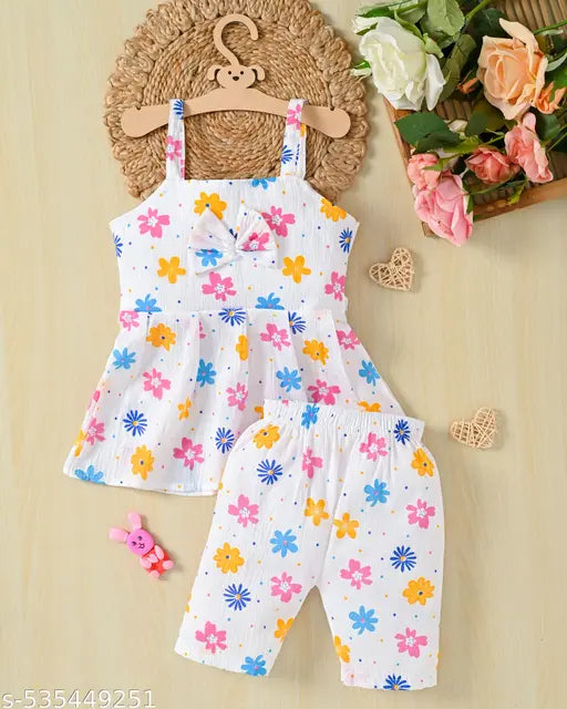 kids girls printed dress for summer