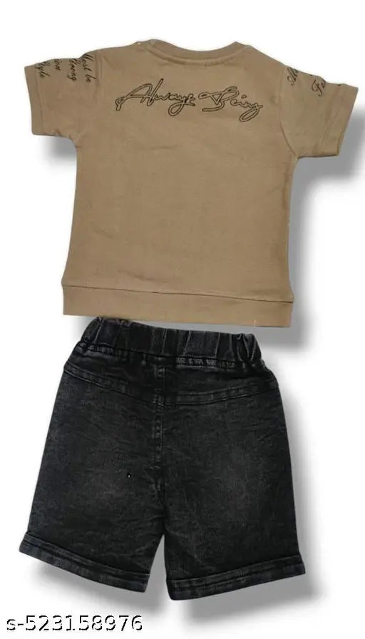STYLISH BOYS TOP BOTTOM JEANS SET