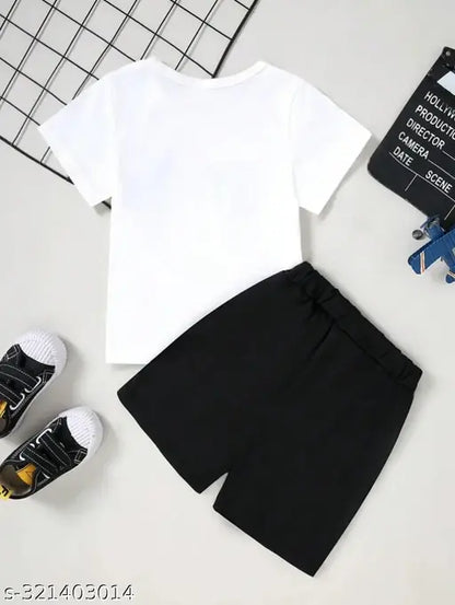 Kids Set Half Sleeves Stylies Printed Top Bottom Set