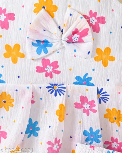kids girls printed dress for summer