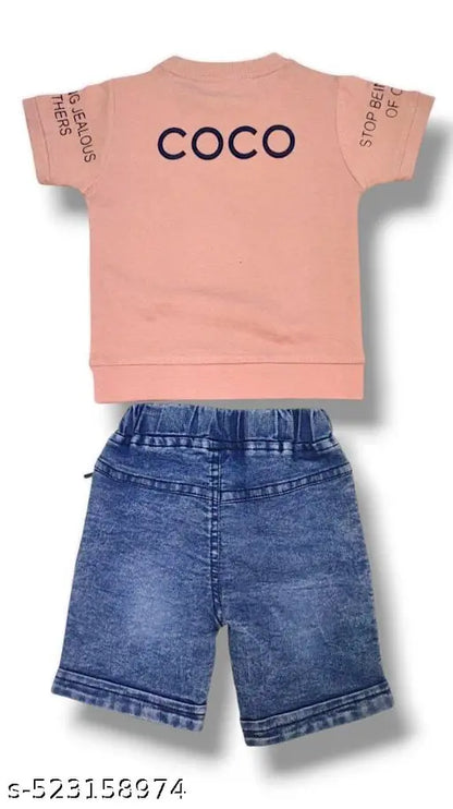 STYLISH BOYS TOP BOTTOM JEANS SET