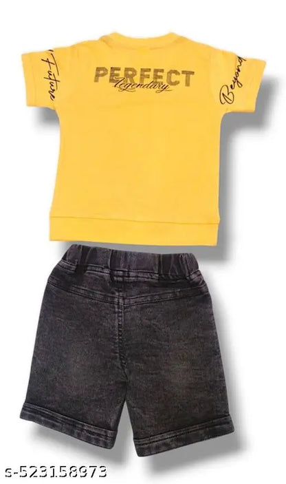 STYLISH BOYS TOP BOTTOM JEANS SET