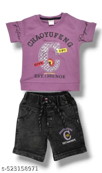 STYLISH BOYS TOP BOTTOM JEANS SET