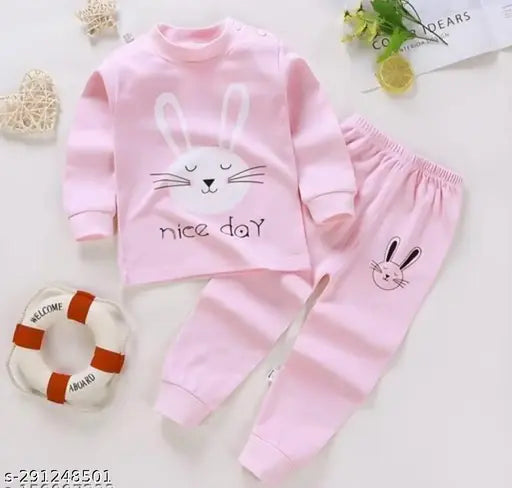 FK STAR- NICE DAY FULL T-SHIRT PANT (PINK AND PINK )